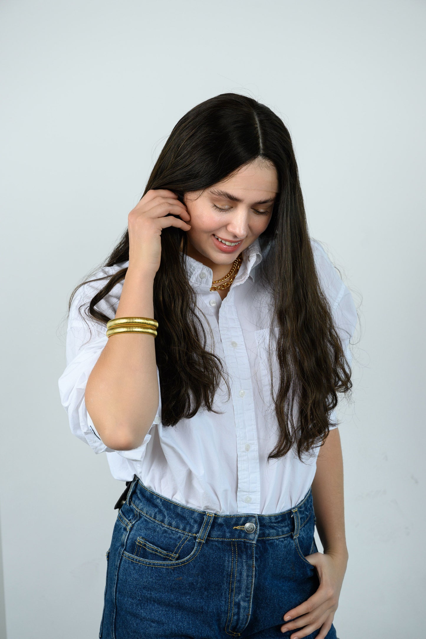 24” 3/6 M seamless lace front wavy