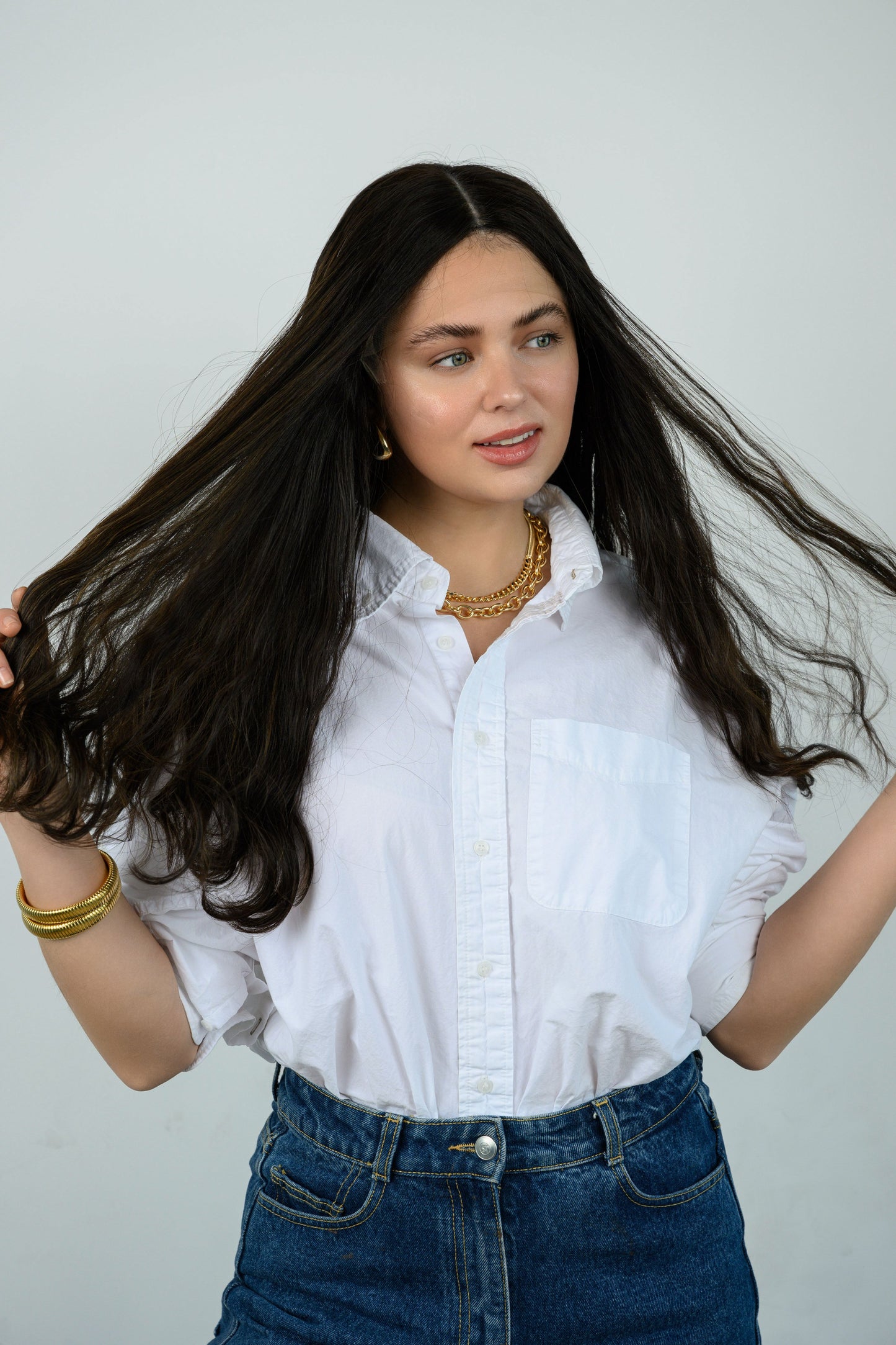 24” 3/6 M seamless lace front wavy